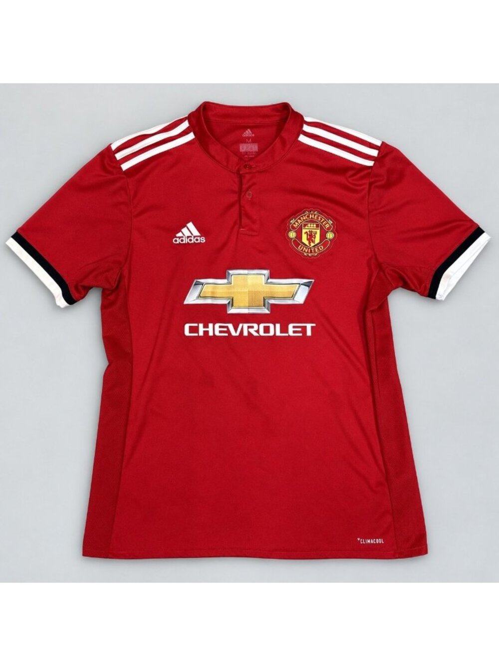 Manchester United 2017-18 Home Shirt Adidas Phil Jones #4 Jersey Size M Mens